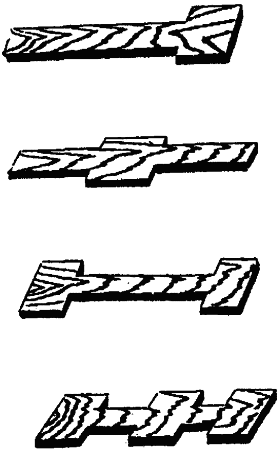 Рис. 46. Фигурные доски с расширениями на концах или в середине, предлагавшиеся